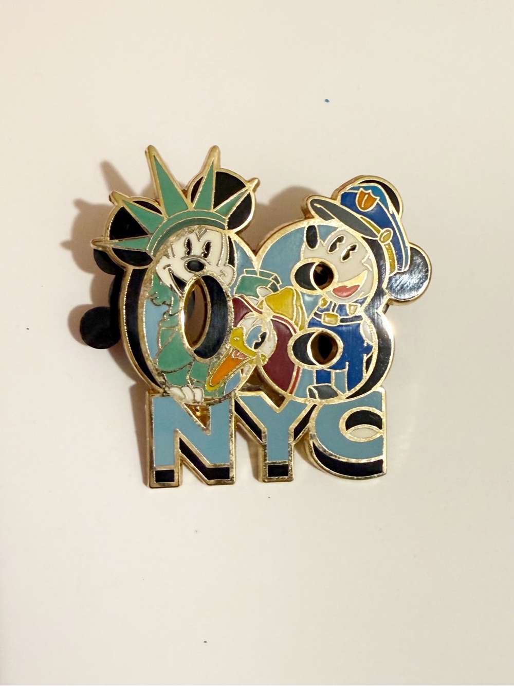 Disney NYC Minnie Mouse Statue of Liberty Enamel Pin - Light Blue